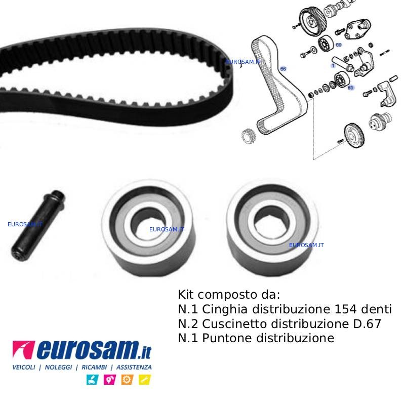 Kit Cinghia Distribuzione + Cuscinetti + Puntone | Iveco Daily Fiat Ducato 2.8 | 154RHDS300