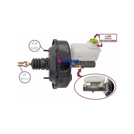 Servofreno Completo con Pompa e Vaschetta Iveco Daily 35.8 35.10 | Versione Unificata 4844302