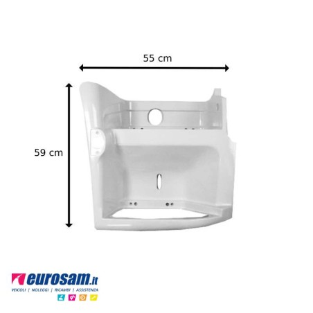 Pedana Salita Destra per Renault New Premium | Verniciata Bianco 389 | 59x55 cm