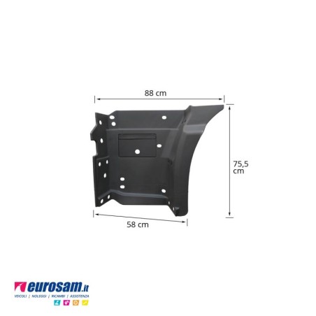 Pedana Salita Sinistra Altezza 750 mm per Mercedes Actros MP1 - Ricambio Carrozzeria