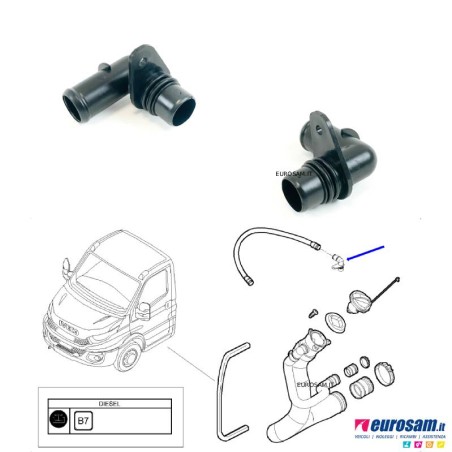 Tubo Connettore Sfiato Aria Originale Iveco per Serbatoio Gasolio Daily (2006-2022)