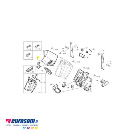 Rivestimento Cruscotto Inferiore Lato Passeggero Iveco Eurocargo Tector - Originale