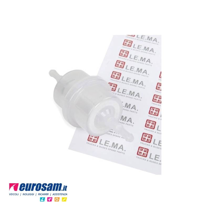 Prefiltro gasolio sottoscocca vicino serbatoio per Iveco Daily motore 8140.43 serie C9 C11 C13 - Attacchi 8mm altezza 108mm