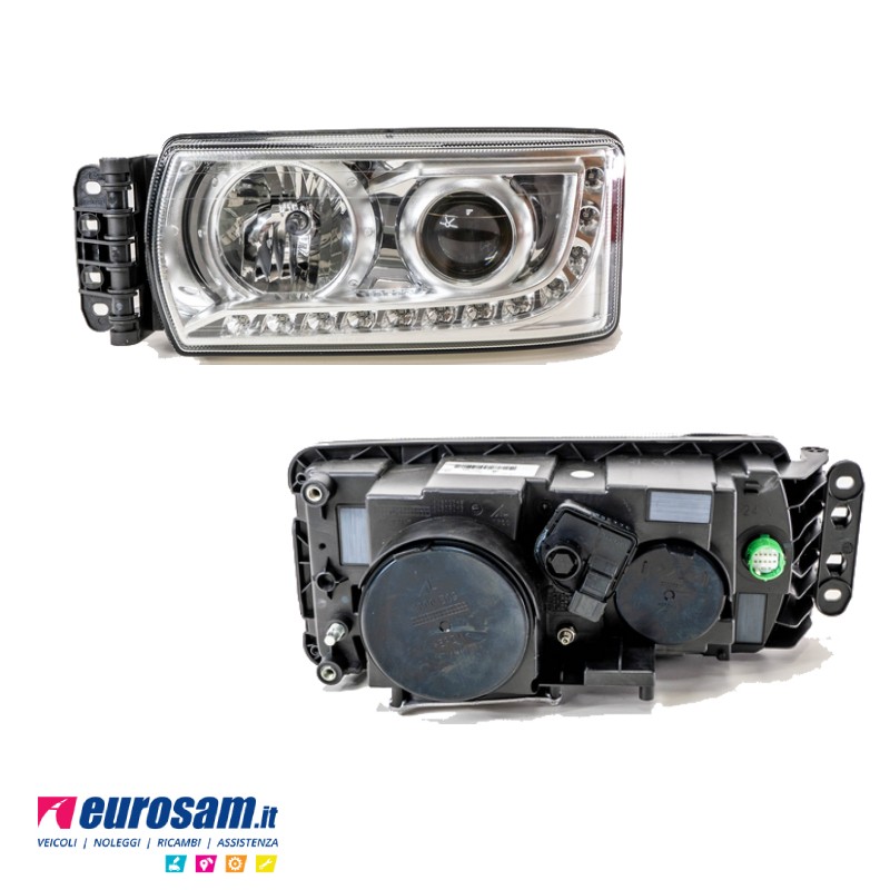 Faro anteriore sinistro LED originale per Iveco Stralis Hi-Way e Trakker