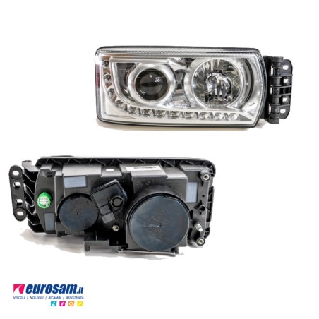 Faro LED Destro Originale Iveco Stralis Hi-Way Trakker Astra HD9 - Completo di Centralina e Motorino