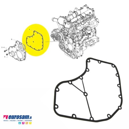 Guarnizione Coperchio Distribuzione Motore F1C 3.0 | Fiat Ducato, Iveco Daily, Jumper, Boxer