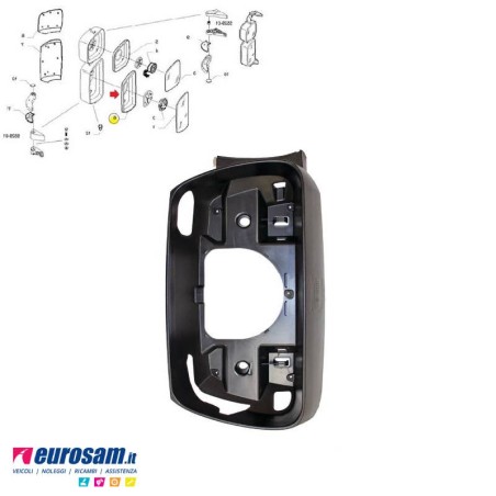 Supporto Sede Vetro SX 245x390 mm Iveco Stralis Eurocargo Trakker Astra HD8 HD9 Kit Riparazione