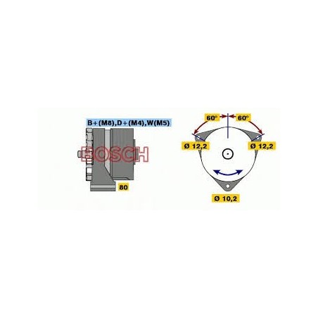 alternatore motore 24v - 55a autocarro man