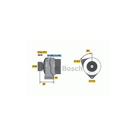 alternatore motore 12v - 70a autocarro mercedes sprinter - classe c - e - g - clk
