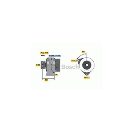 alternatore motore 12v - 120a autocarro mercedes sprinter - classe c - e - g - clk