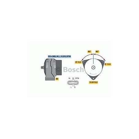 alternatore motore 24v - 80a autocarro mercedes atego - vario - actros - axor - econic - zetros