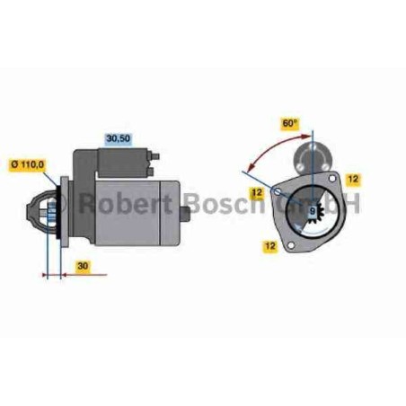 motorino di avviamento 24v - 3,2 kw autocarro iveco eurocargo