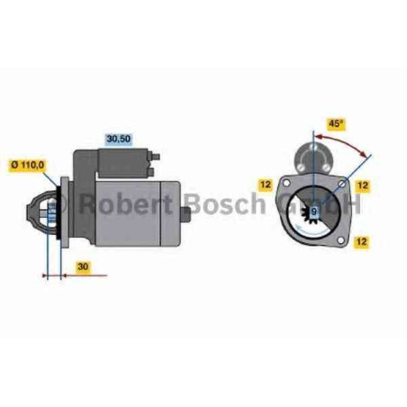 motorino di avviamento 24v - 4 kw autocarro iveco