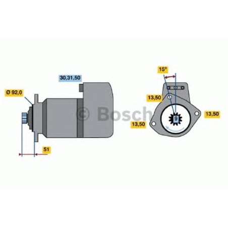 motorino di avviamento 24v - 5,4 kw autocarro mercedes