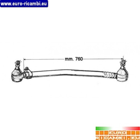 tirante sterzo longitudinale completo di testine per autocarro nissan eco l60/70