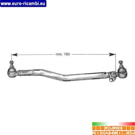 tirante sterzo completo nissan 35.08 35.09 35.095 eco t 100 lunghezza 780 mm