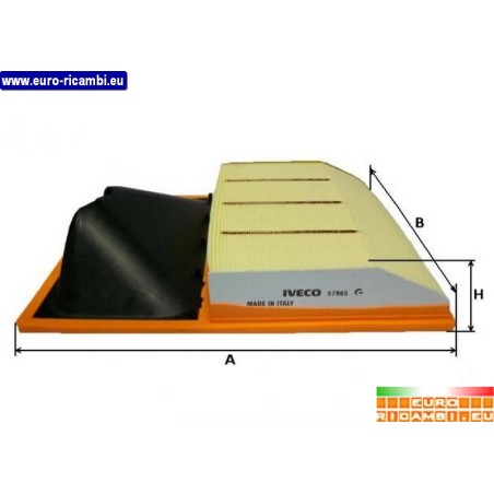 filtro aria motore originale per autocarro iveco: daily 3.0 hpi euro5 modello 2012