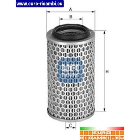 filtro aria motore per autocarro iveco: eurocargo tector 130e24/180e28