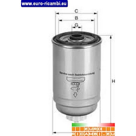 cartuccia filtro combustibile motore per autocarro iveco: daily serie 2000 35c13 - 50c13