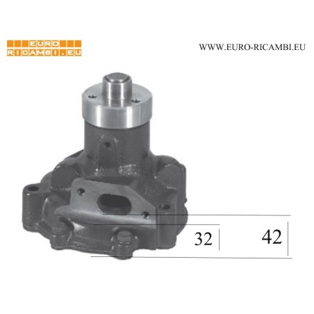pompa acqua iveco turbo zeta motore 8040/60.05/25 bocchettone avvitato