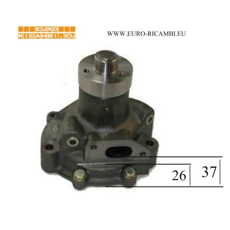 pompa acqua iveco motori 8035.04 8055.05 bocchettone avvitato