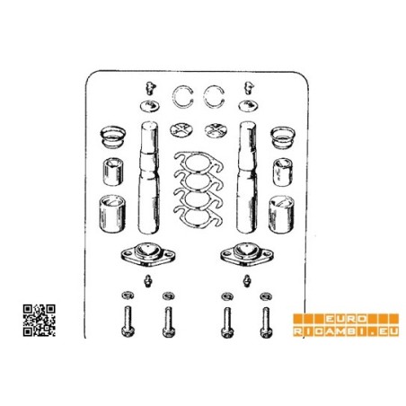 complessivo perni fusi (due ruote) per iveco/fiat 109.14,79.14,95.14