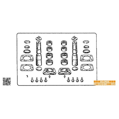 complessivo perni fusi (due ruote) per iveco eurocargo,eurostar,eurotech,eurotrakker,stralis