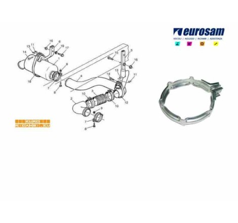 FASCETTA TUBO SCARICO PER VOLVO FH/FM - RENAULT PREMIUM