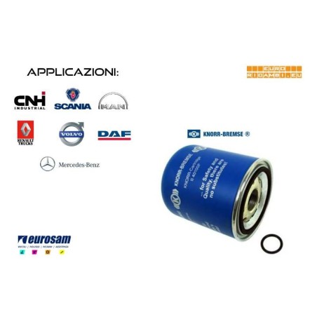 filtro essiccatore aria per iveco,man,mercedes,renault,daf,scania,volvo - originale knorr