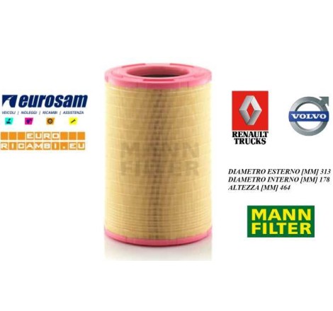 FILTRO ARIA RENAULT MAGNUM/MIDLUM/PREMIUM - VOLVO FE/FL