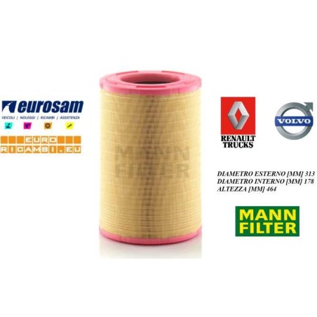 FILTRO ARIA RENAULT MAGNUM/MIDLUM/PREMIUM - VOLVO FE/FL