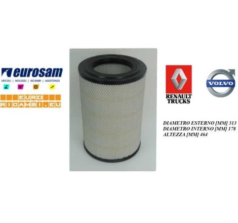 FILTRO ARIA RENAULT MAGNUM/MIDLUM/PREMIUM - VOLVO FE/FL
