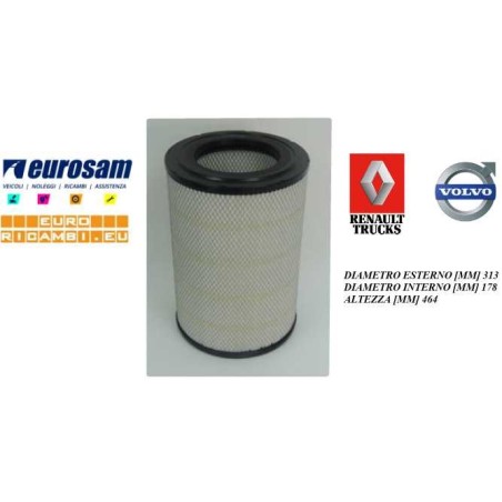 FILTRO ARIA RENAULT MAGNUM/MIDLUM/PREMIUM - VOLVO FE/FL