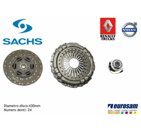 KIT FRIZIONE 3 PEZZI PER RENAULT MAGNUM/KERAX/PREMIUM  - VOLVO FH/FM