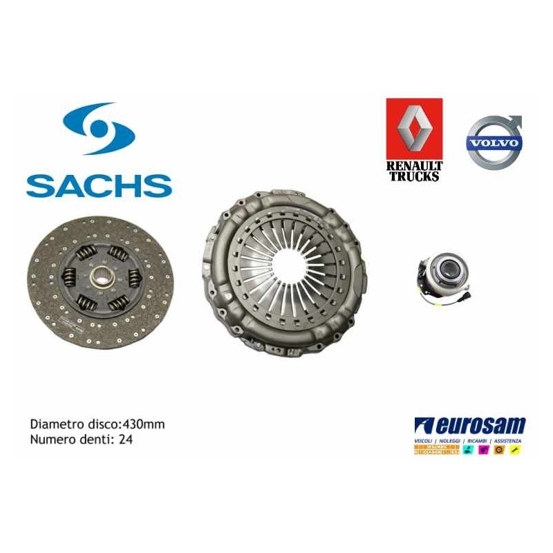KIT FRIZIONE 3 PEZZI PER RENAULT MAGNUM/KERAX/PREMIUM  - VOLVO FH/FM