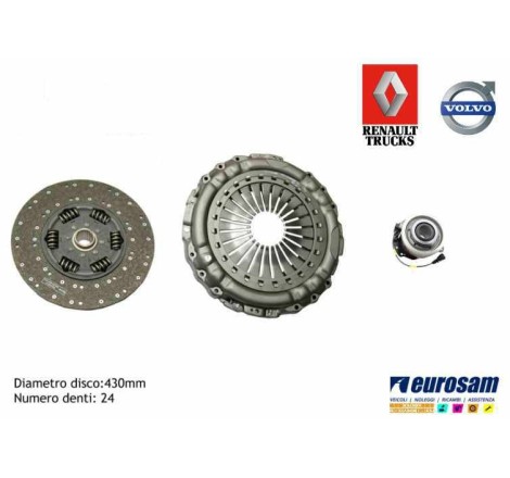 KIT FRIZIONE 3 PEZZI PER RENAULT MAGNUM/KERAX/PREMIUM  - VOLVO FH/FM
