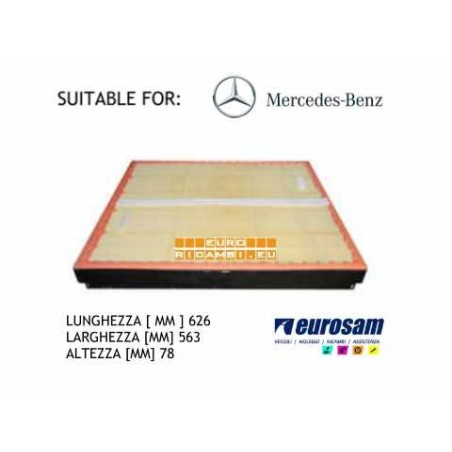 FILTRO ARIA MERCEDES ACTROS/ACTROS MP2/AXOR 2