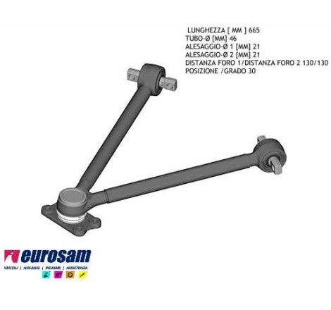 TRAPEZIO DI REAZIONE PER IVECO EUROSTAR,EUROTRAKKER,EUROTECH,STRALIS
