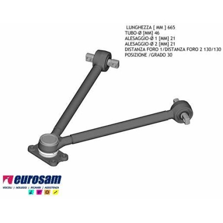 TRAPEZIO DI REAZIONE PER IVECO EUROSTAR,EUROTRAKKER,EUROTECH,STRALIS
