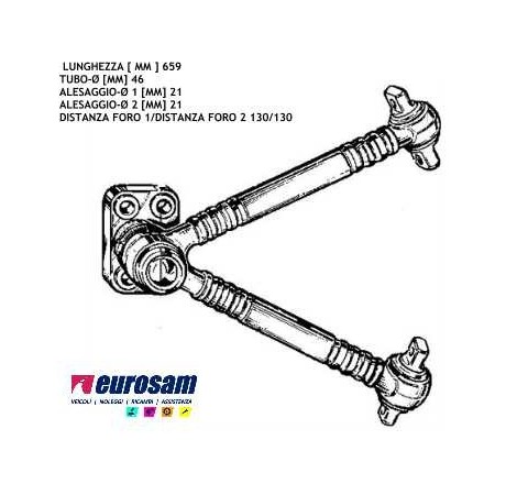TRAPEZIO DI REAZIONE PER IVECO EUROCARGO TECTOR