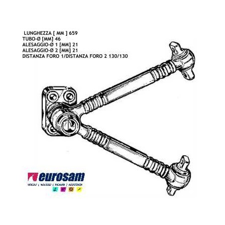 TRAPEZIO DI REAZIONE PER IVECO EUROCARGO TECTOR