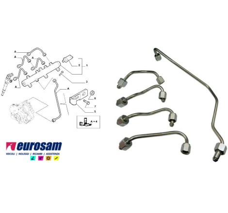 SERIE TUBAZIONI INIEZIONE IVECO DAILY/FIAT DUCATO 3.0