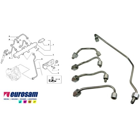 SERIE TUBAZIONI INIEZIONE IVECO DAILY/FIAT DUCATO 3.0