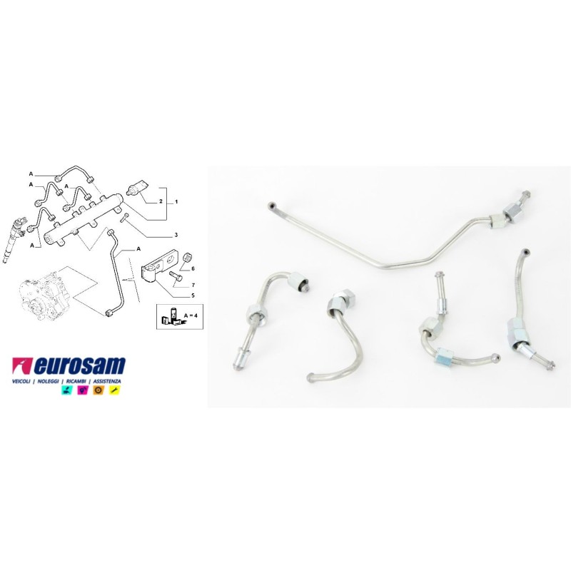 SERIE TUBAZIONI INIEZIONE IVECO DAILY/FIAT DUCATO 3.0