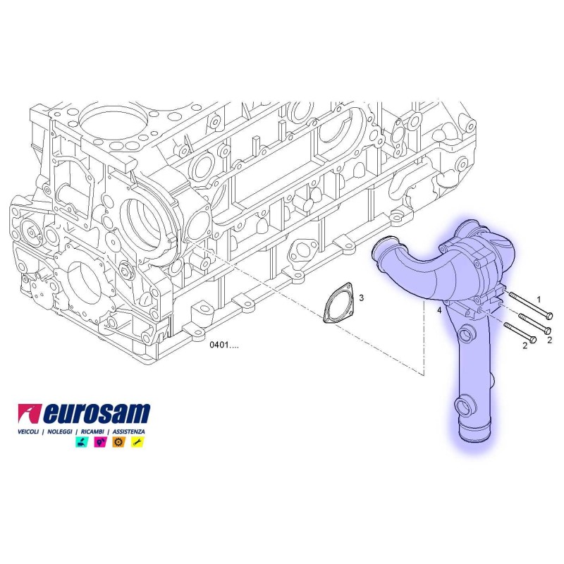 TERMOSTATO COMPLETO IVECO STRALIS EUROSTAR EUROTECH MOTORE F3AE0681B