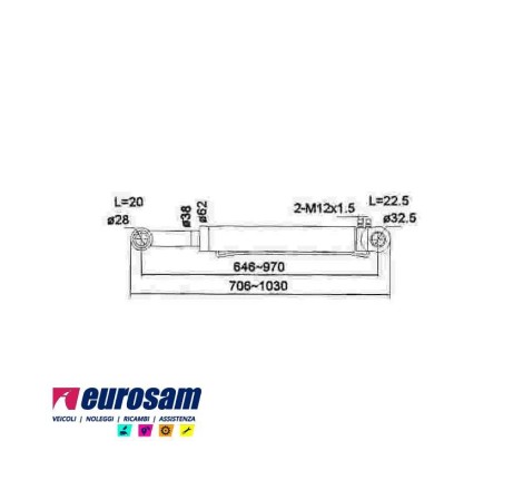 CILINDRO SOLLEVAMENTO CABINA SCANIA 4 SERIE