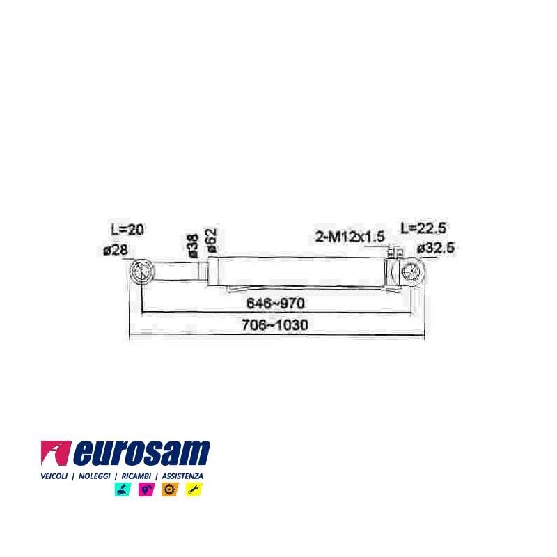 CILINDRO SOLLEVAMENTO CABINA SCANIA 4 SERIE