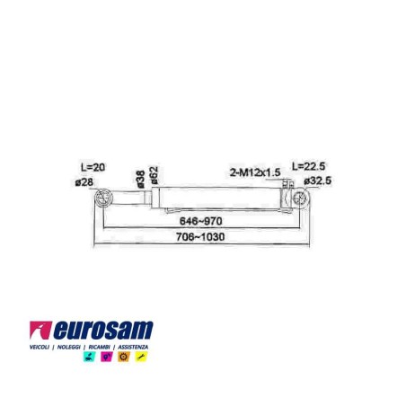 CILINDRO SOLLEVAMENTO CABINA SCANIA 4 SERIE