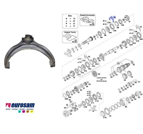 FORCELLA QUARTA/QUINTA VELOCITA' CAMBIO 9 MARCE 2895.9 EUROCARGO