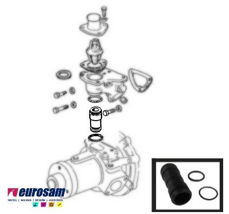 CONNETTORE POMPA ACQUA MOTORE CNH 8041/8061.05